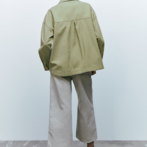 Zara Shirt Gold Button Overshirt Size XS - Picture 12 of 12